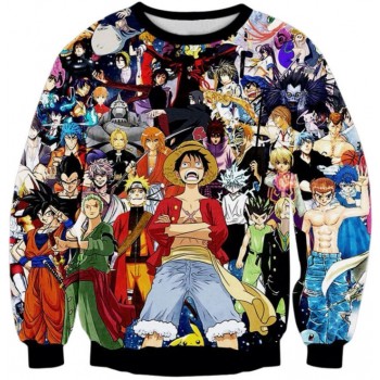 ONE PIECE MASH UP 3D STREET WEAR SWEATER