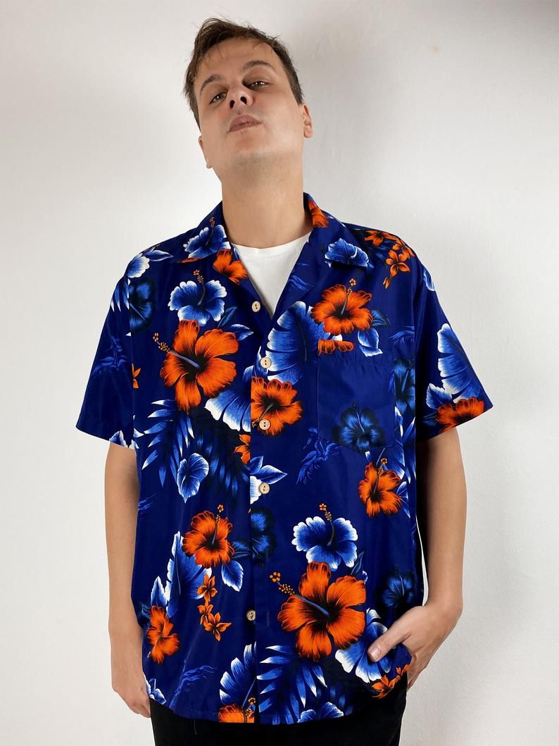 Ocean Blue Red Nice Design Hawaiian Shirt