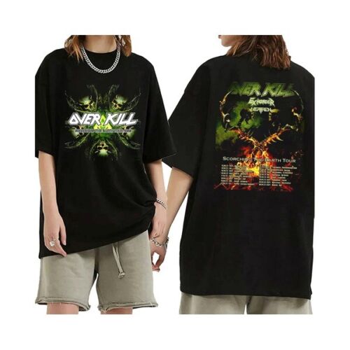 Overkill Scoreced Tour 2023 T Shirt Scorching The Earth Tour Shirt
