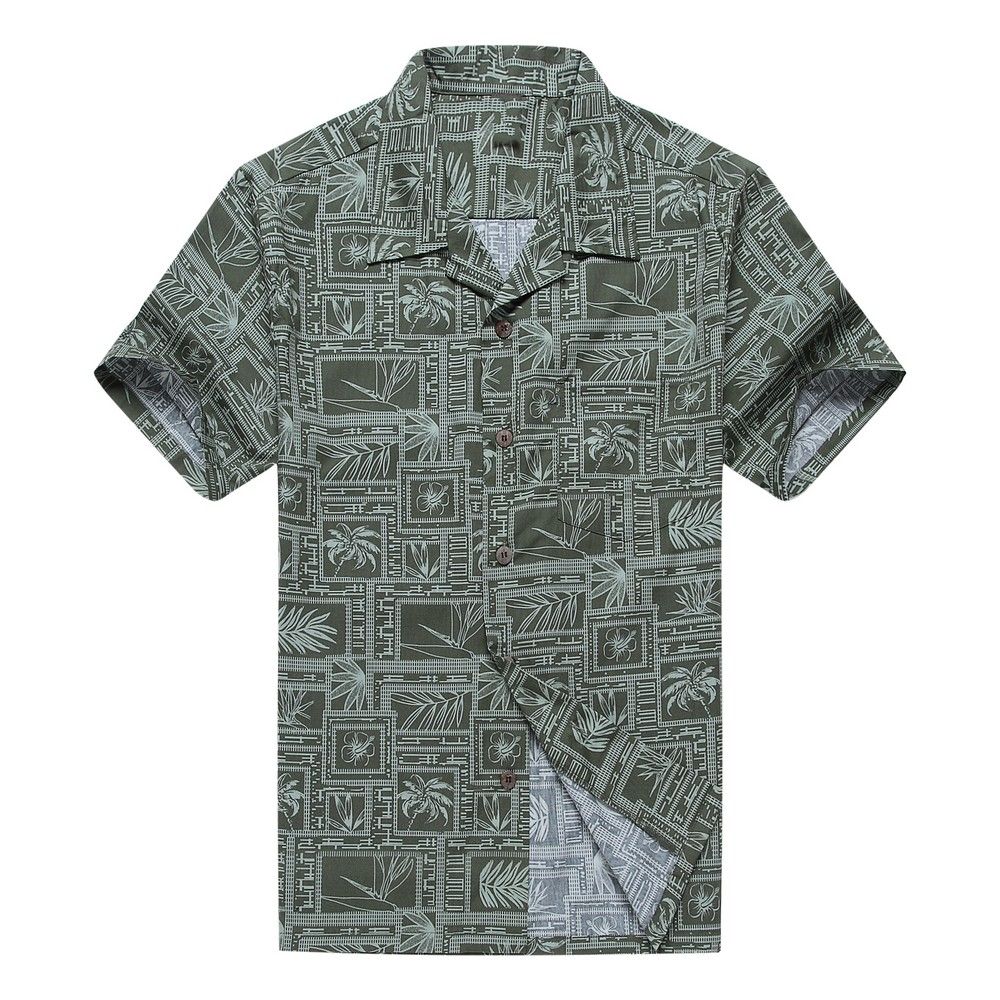 Palm Gray Nice Design Hawaiian Shirt