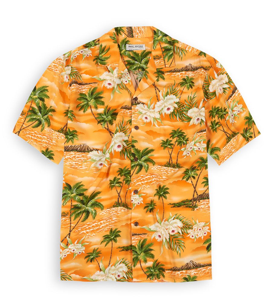 Palm Island Yellow Unique Design Hawaiian Shirt