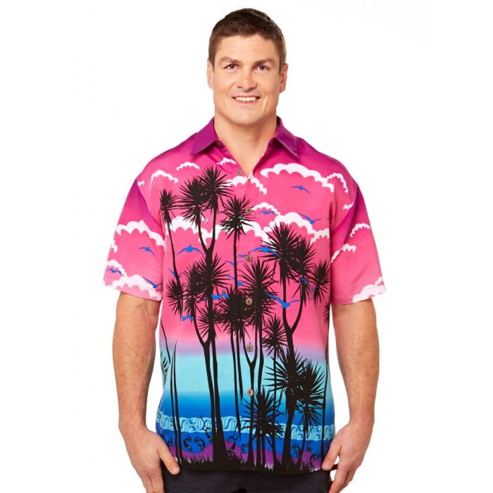 Palm Pink Nice Design Hawaiian Shirt