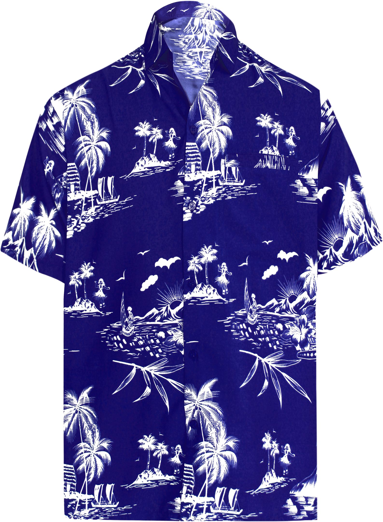 Palm Tree Blue Design Hawaiian Shirt