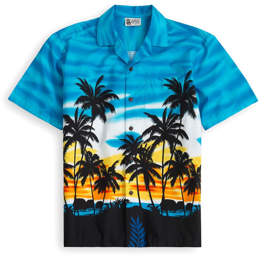 Palms Blue Amazing Design Hawaiian Shirt