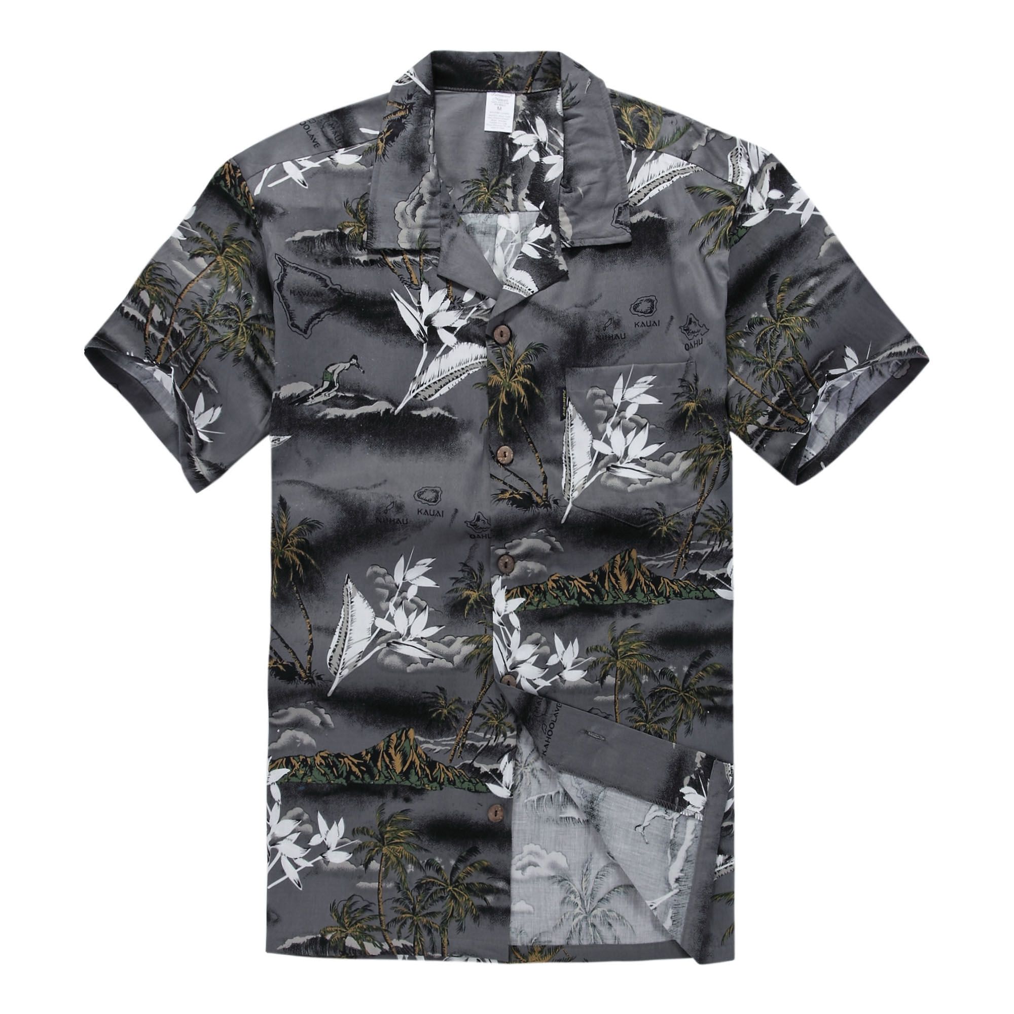 Palms Gray Nice Design Hawaiian Shirt