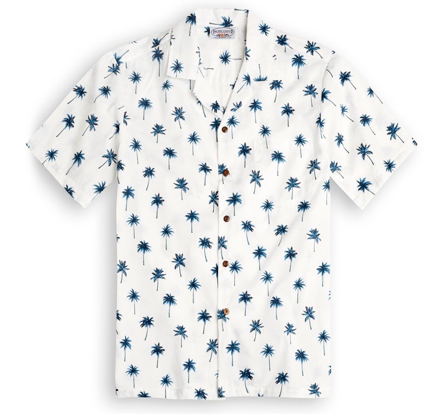 Palms White Nice Design Hawaiian Shirt