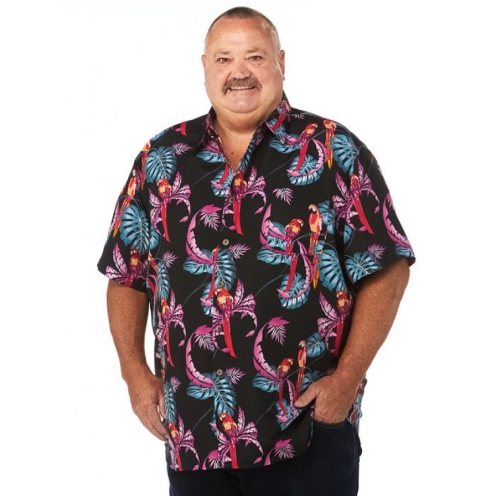 Parrot Black Awesome Design Hawaiian Shirt