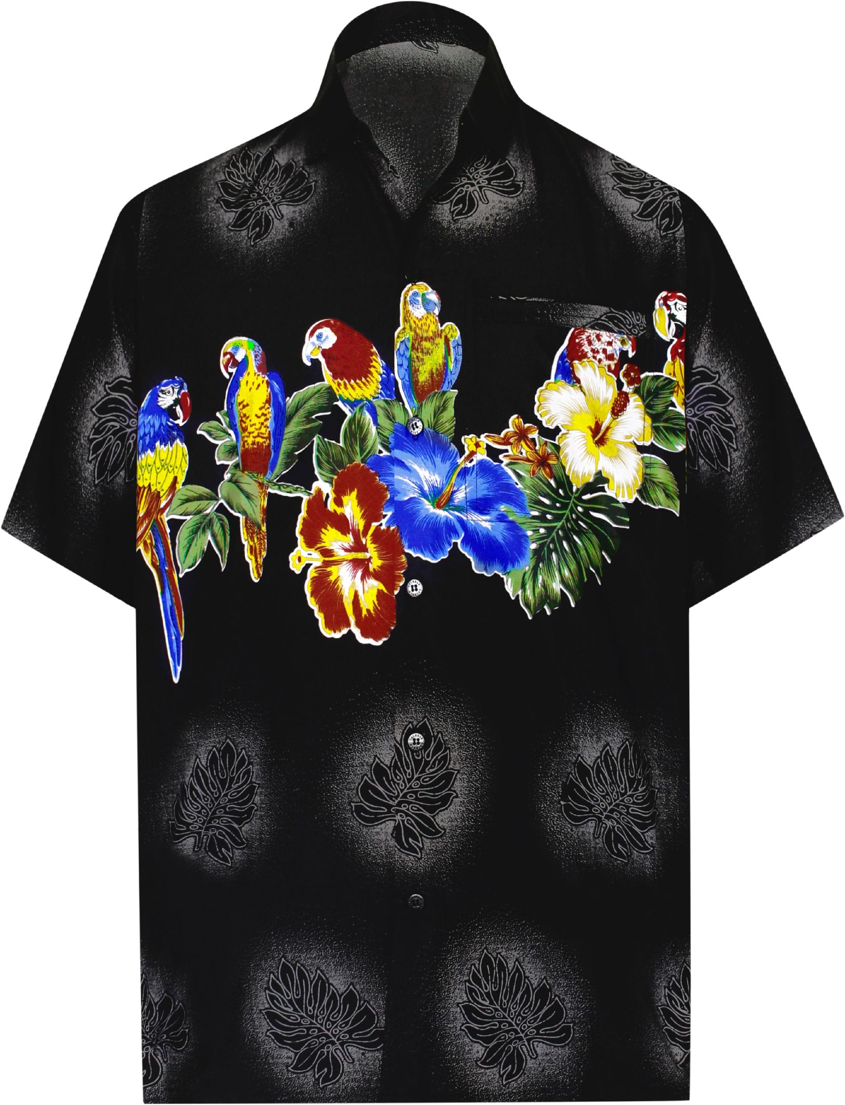 Parrot Black Unique Design Hawaiian Shirt