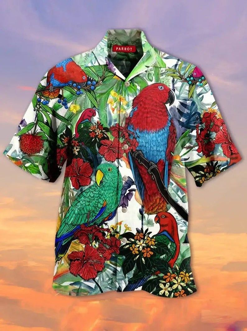 Parrot Multicolor Unique Design Hawaiian Shirt