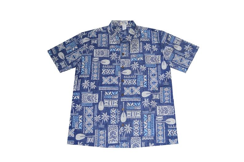 Performance Tapa Blue Amazing Design Hawaiian Shirt