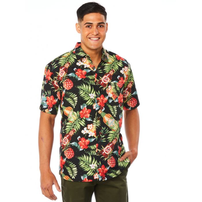 Pineapple Beer Black High Quality Hawaiian Shirt