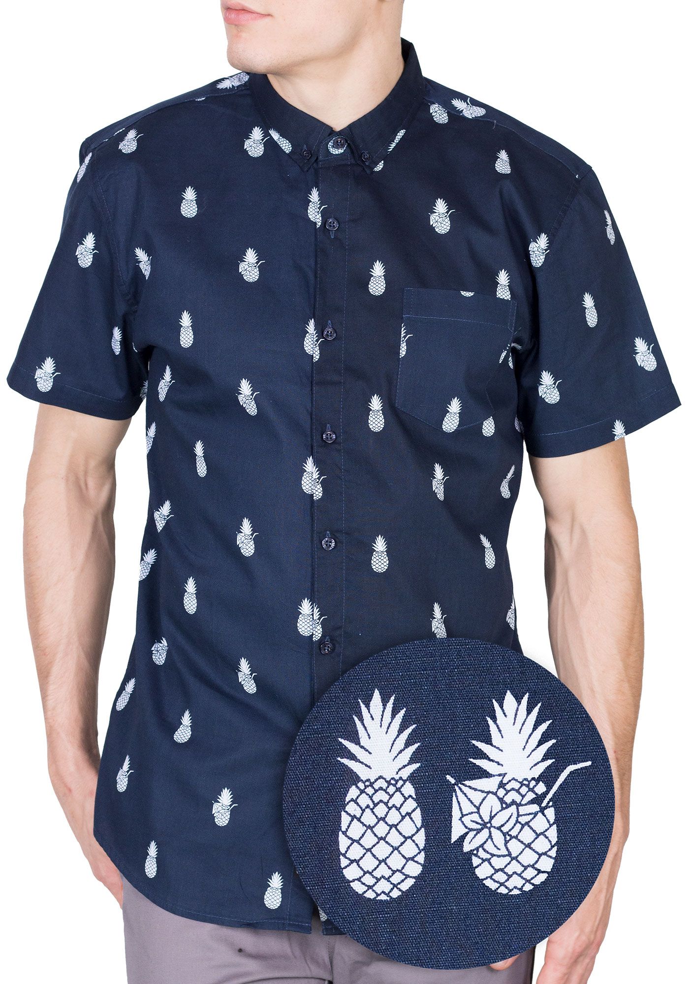 Pineapple Blue Nice Design Hawaiian Shirt