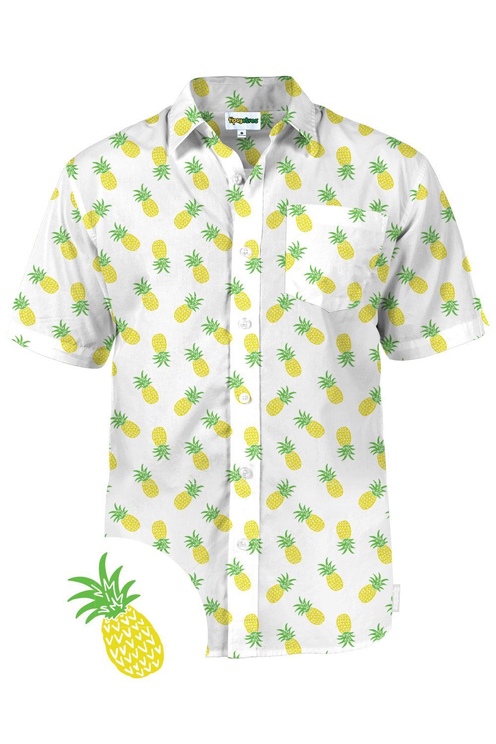 Pineapple White Amazing Design Hawaiian Shirt