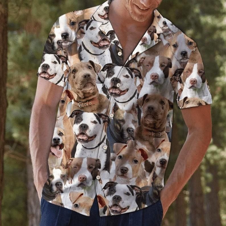 Pit Bull Terrier Brown Amazing Design Hawaiian Shirt