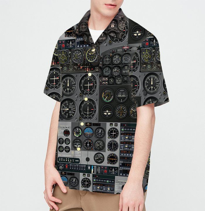Plane Black Awesome Design Hawaiian Shirt