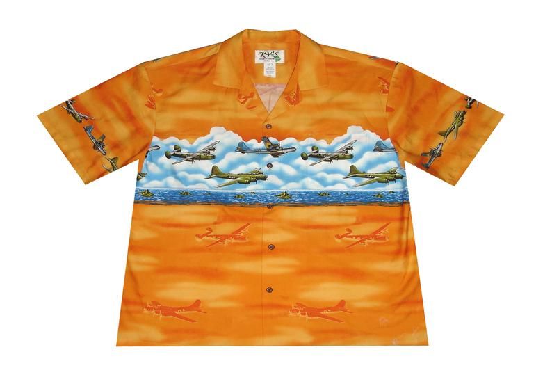 Planes Orange Amazing Design Hawaiian Shirt