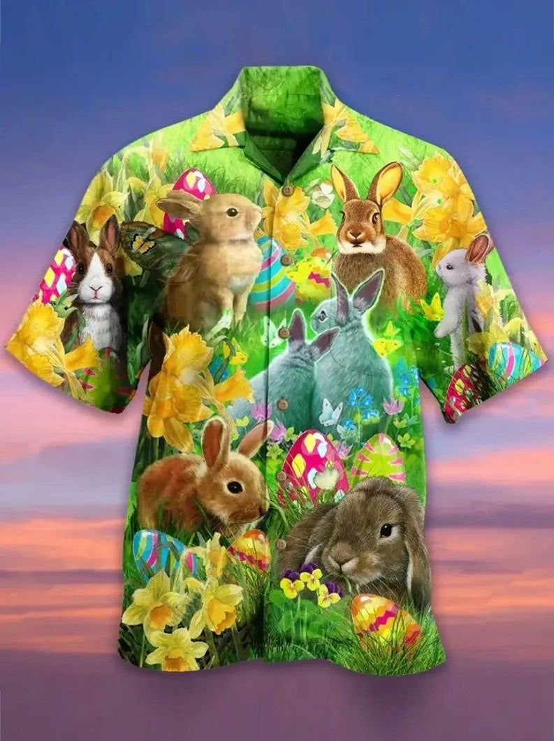 Rabbits Multicolor Unique Design Hawaiian Shirt