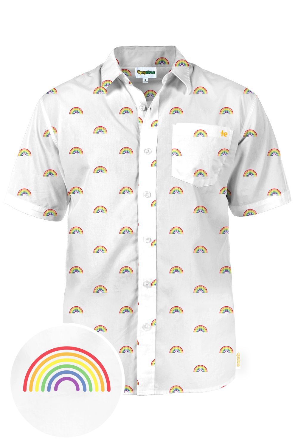 Rainbow White Awesome Design Hawaiian Shirt