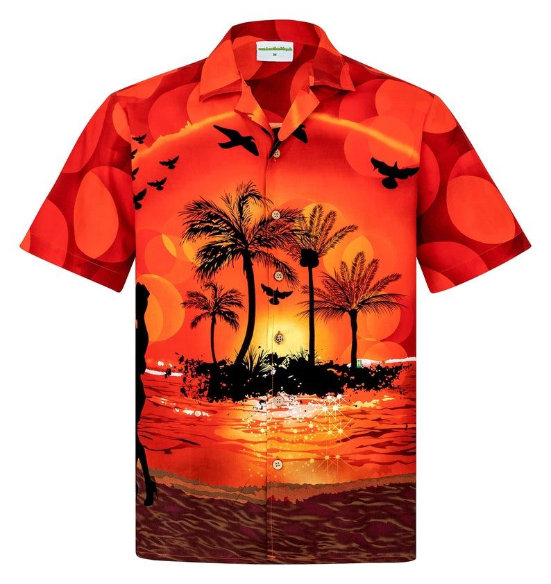 Red Sunset Red Nice Design Hawaiian Shirt