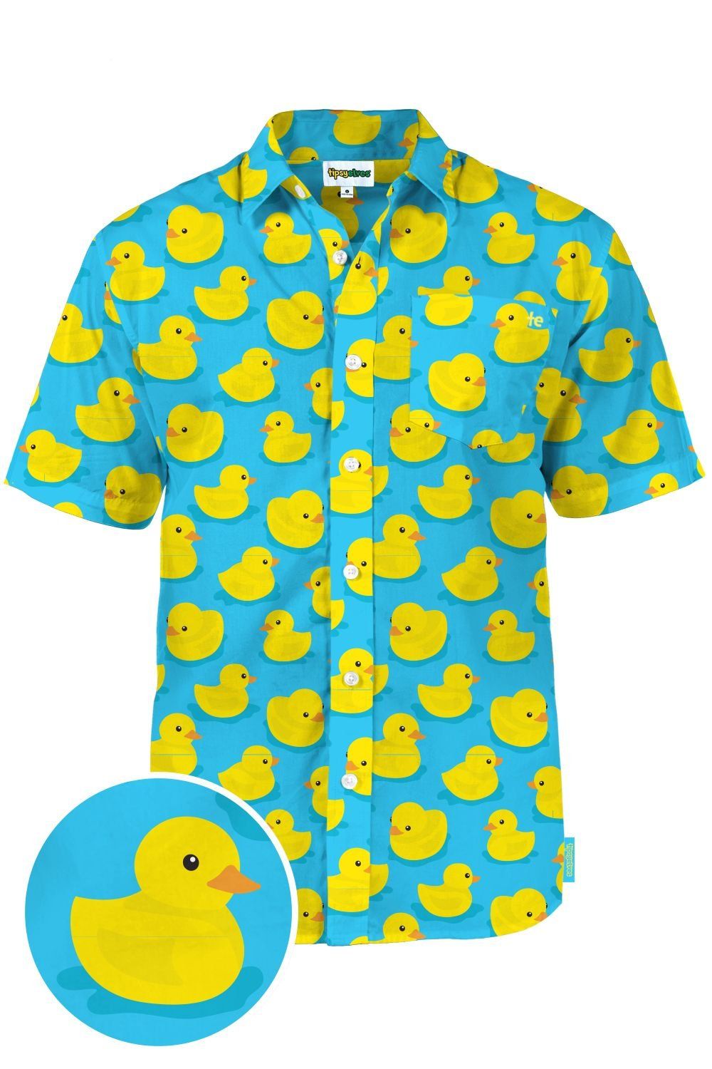 Rubber Ducky Blue Unique Design Hawaiian Shirt