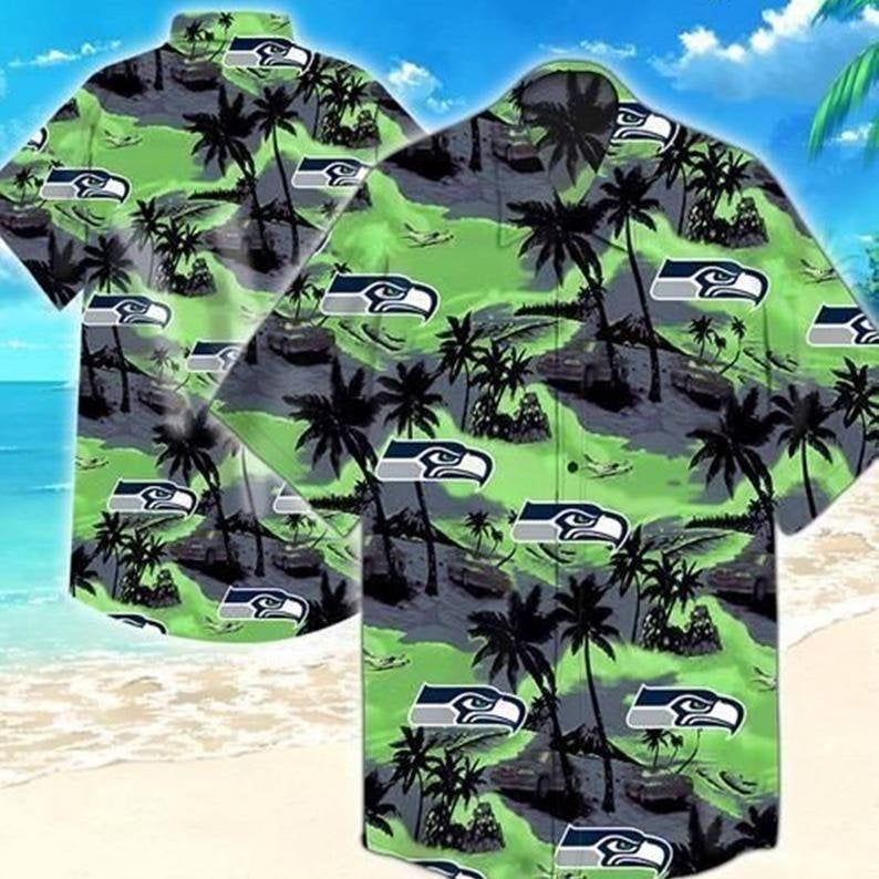 Seahawks Green Gray Unique Design Hawaiian Shirt