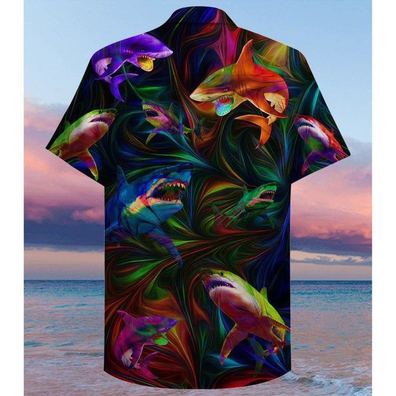 Shark Multicolor Nice Design Hawaiian Shirt