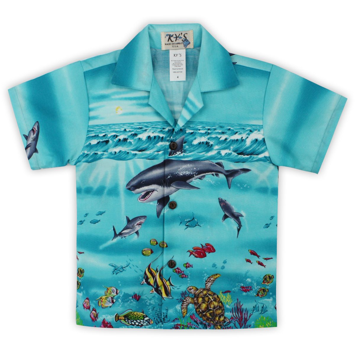 Sharky Blue Nice Design Hawaiian Shirt