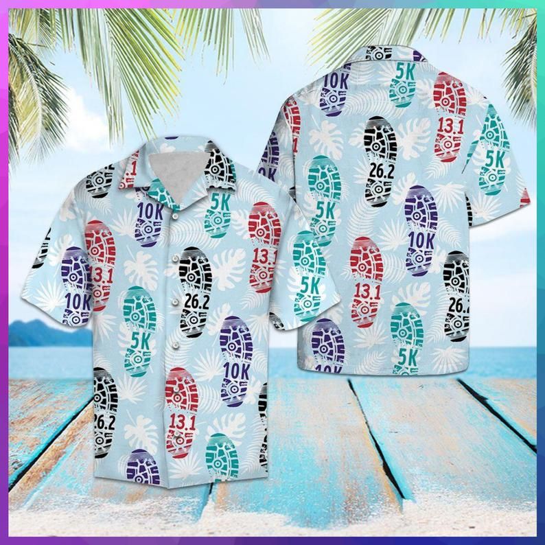 Shoes Print Marathon Multicolor Unique Design Hawaiian Shirt