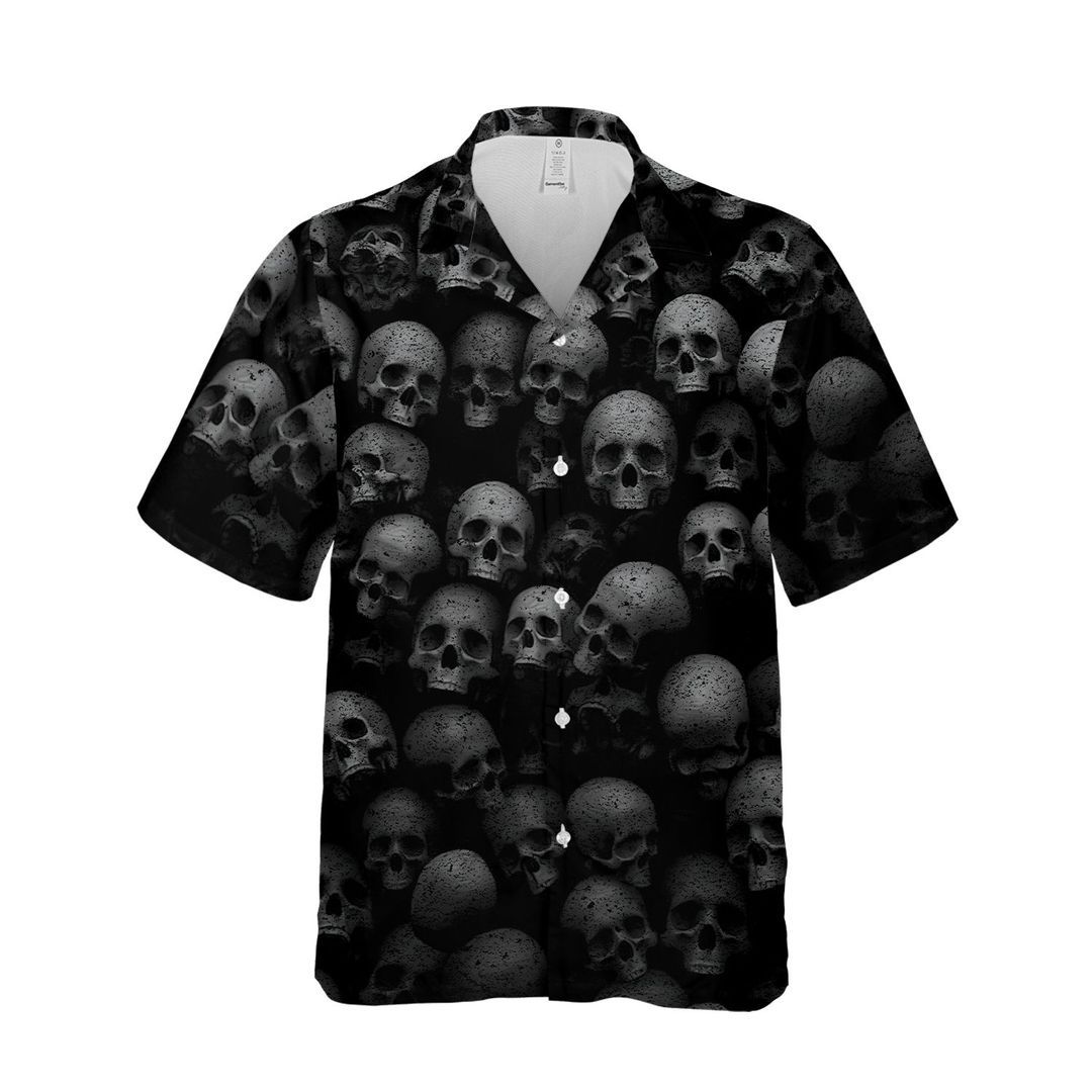 Skull Black Nice Design Hawaiian Shirt