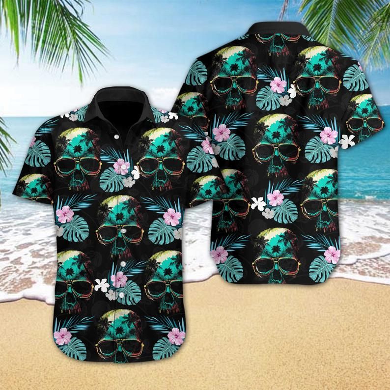 Skull Tropical Multicolor Amazing Design Hawaiian Shirt