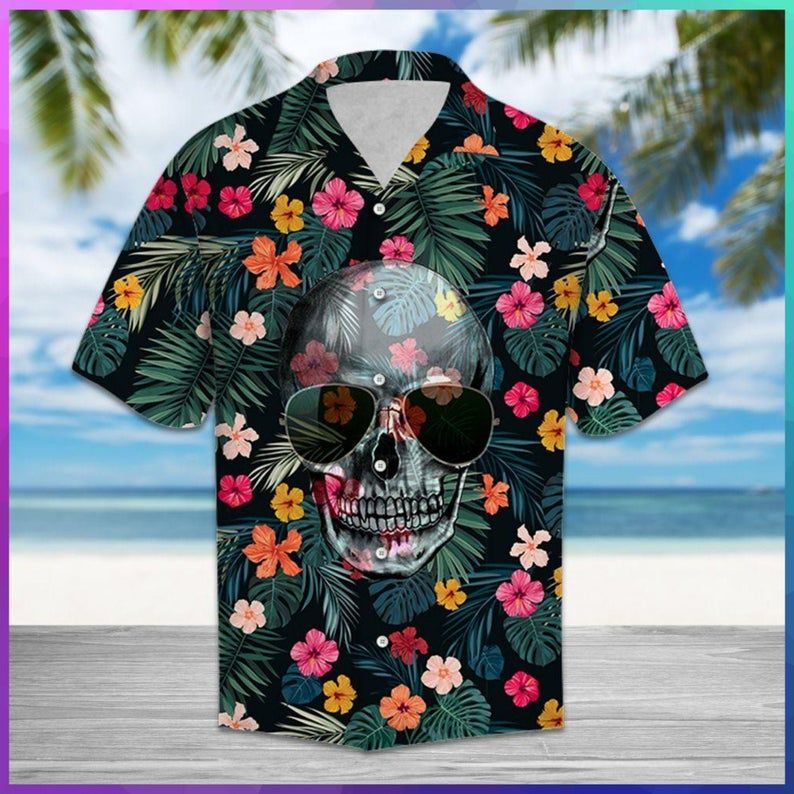 Skull Tropical Multicolor Unique Design Hawaiian Shirt