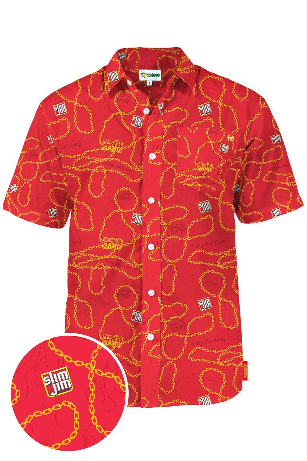 Slim Jim Red Awesome Design Hawaiian Shirt