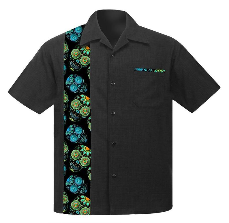 Sugar Skulls Black Amazing Design Hawaiian Shirt