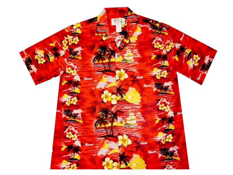 Sunset Red Yellow Unique Design Hawaiian Shirt