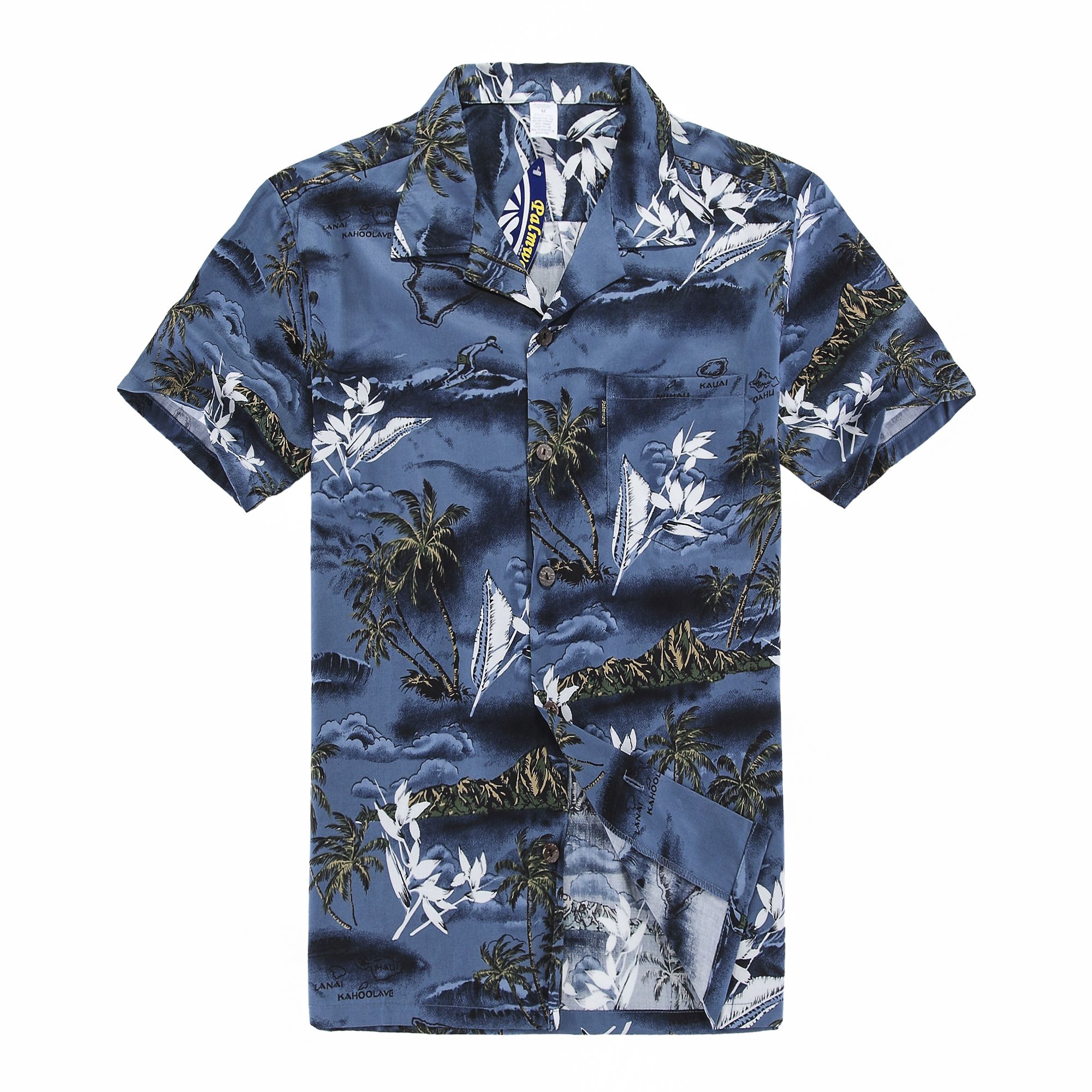 Surf Blue High Quality Hawaiian Shirt