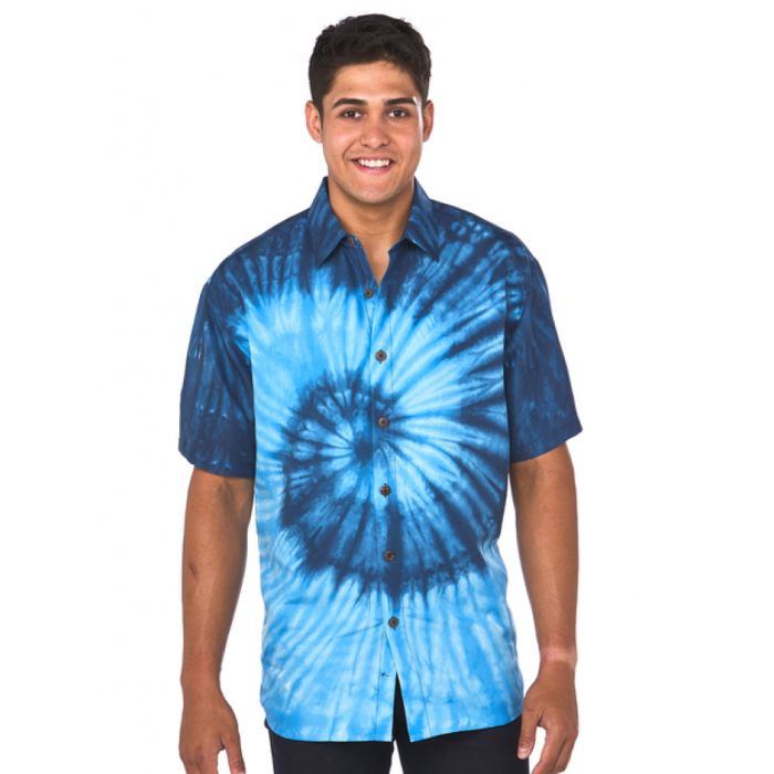 Tie Dye Blue Amazing Design Hawaiian Shirt