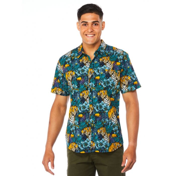Tiger Blue Nice Design Hawaiian Shirt