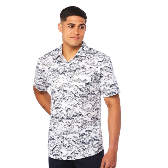 Tiger White Nice Design Hawaiian Shirt