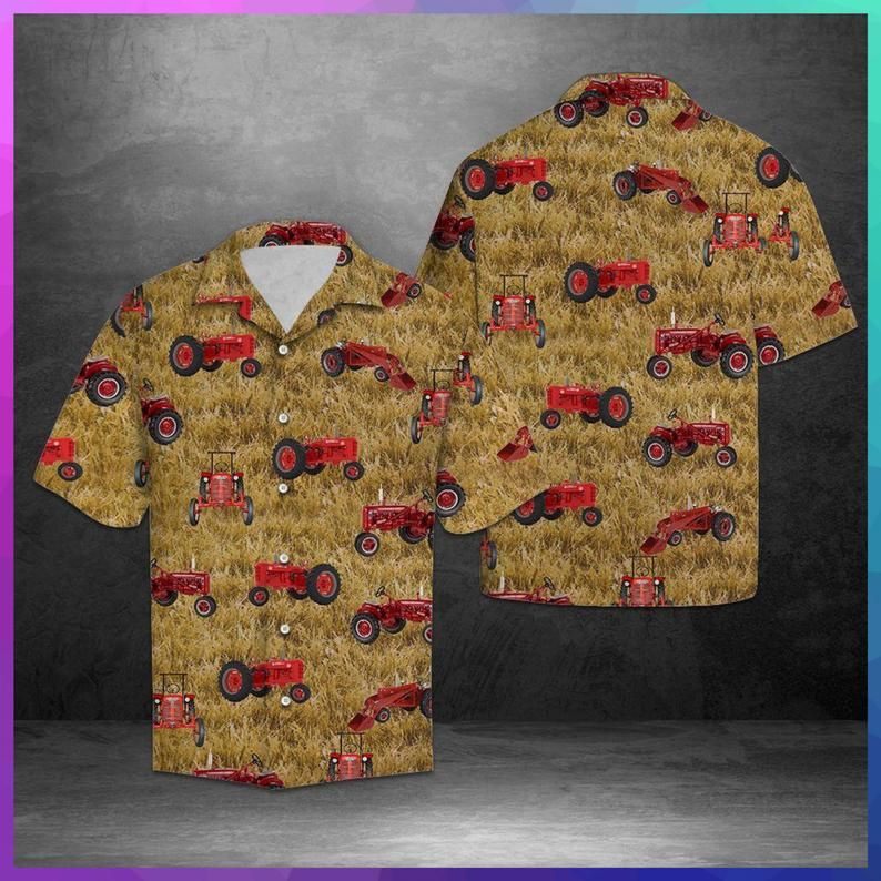 Tractor Brown Red Best Design Hawaiian Shirt
