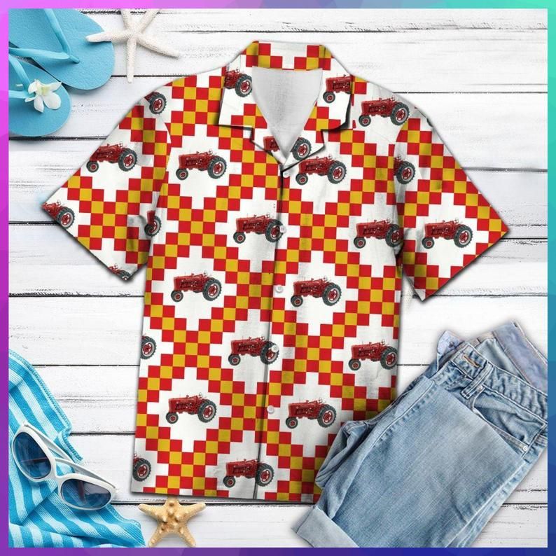 Tractor Farmer Multicolor Amazing Design Hawaiian Shirt
