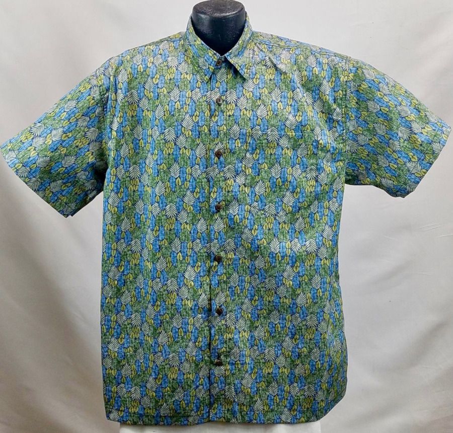Traditional Blue Unique Design Hawaiian Shirt