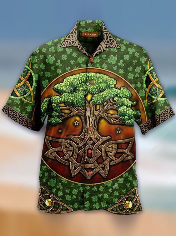 Tree Green Awesome Design Hawaiian Shirt