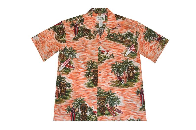 Trees Orange Green Nice Design Hawaiian Shirt