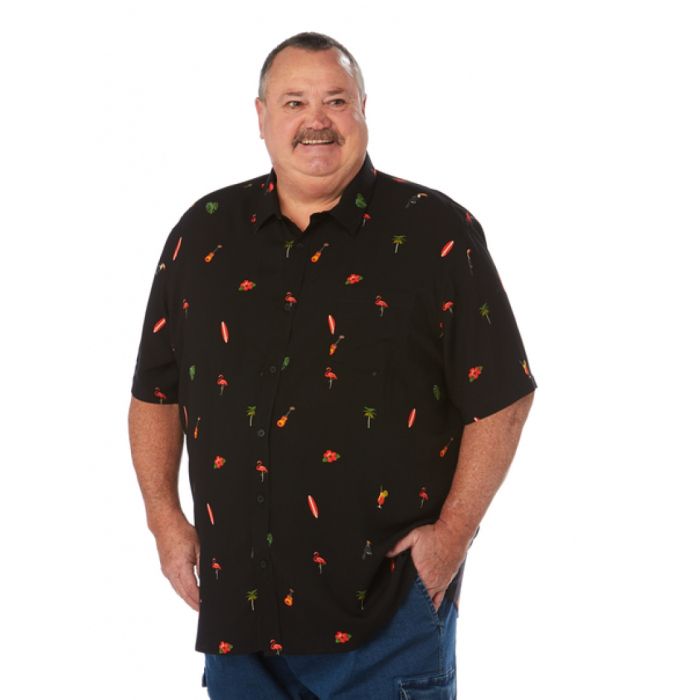 Tropical Black Amazing Design Hawaiian Shirt