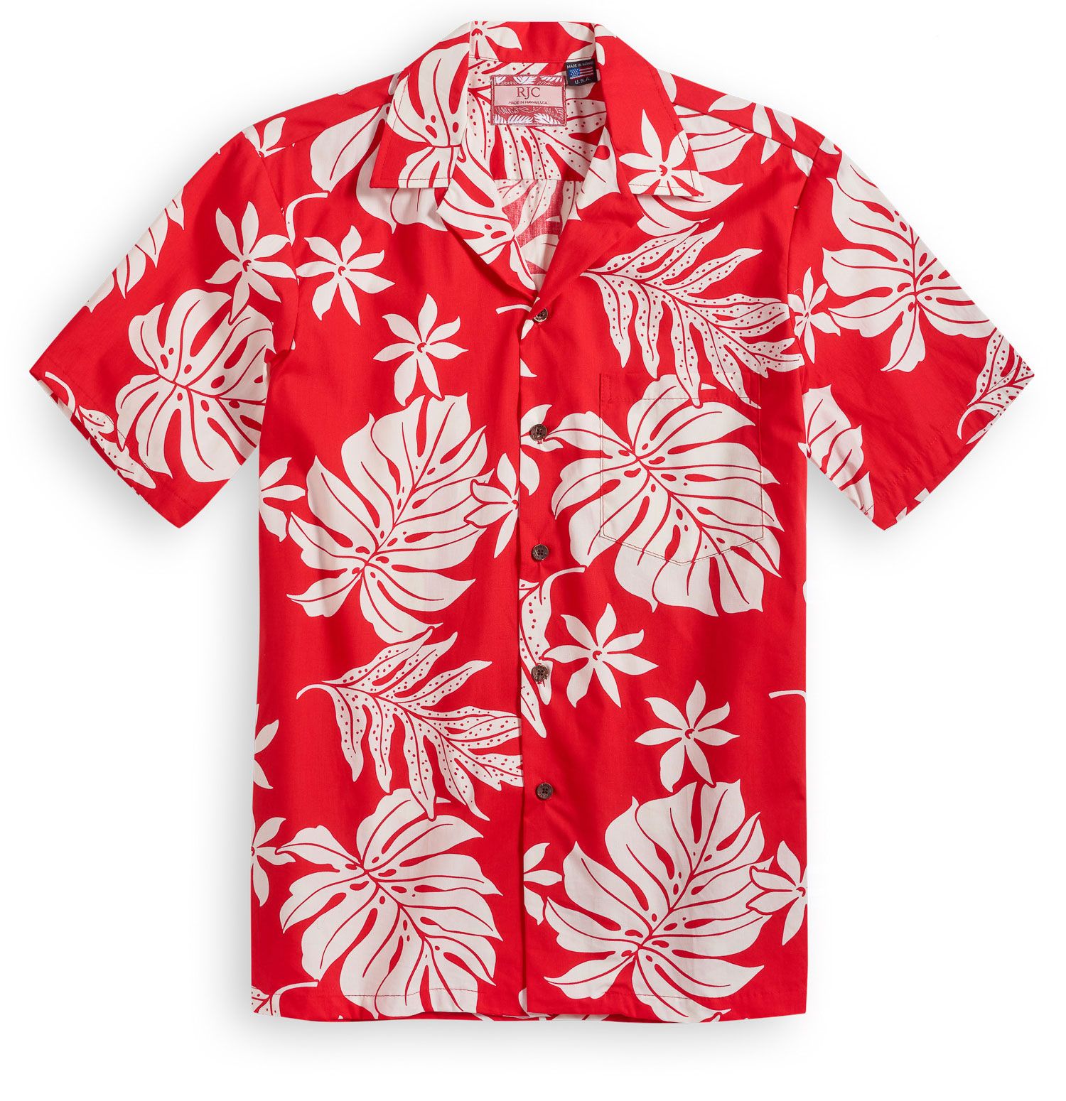 Tropical Palm Red Unique Design Hawaiian Shirt