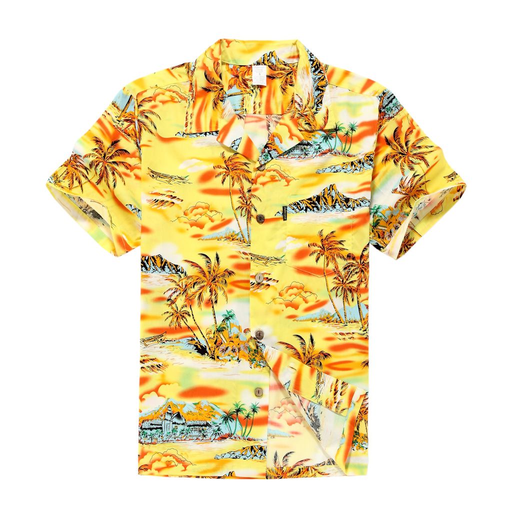 Tropical Sunset Yellow Awesome Design Hawaiian Shirt
