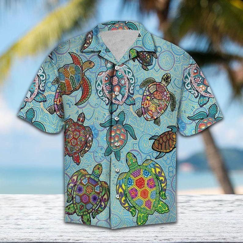 Turtle Multicolor Amazing Design Hawaiian Shirt