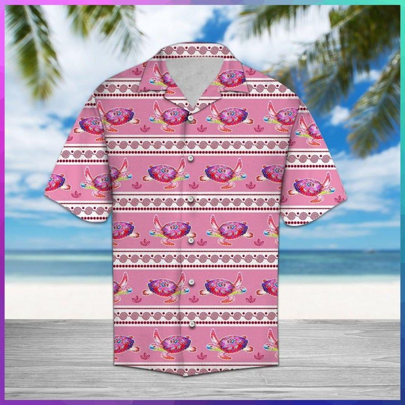 Turtle Pink Best Design Hawaiian Shirt
