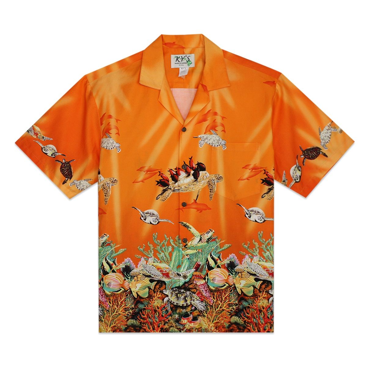 Under Da Sea Orange Unique Design Hawaiian Shirt