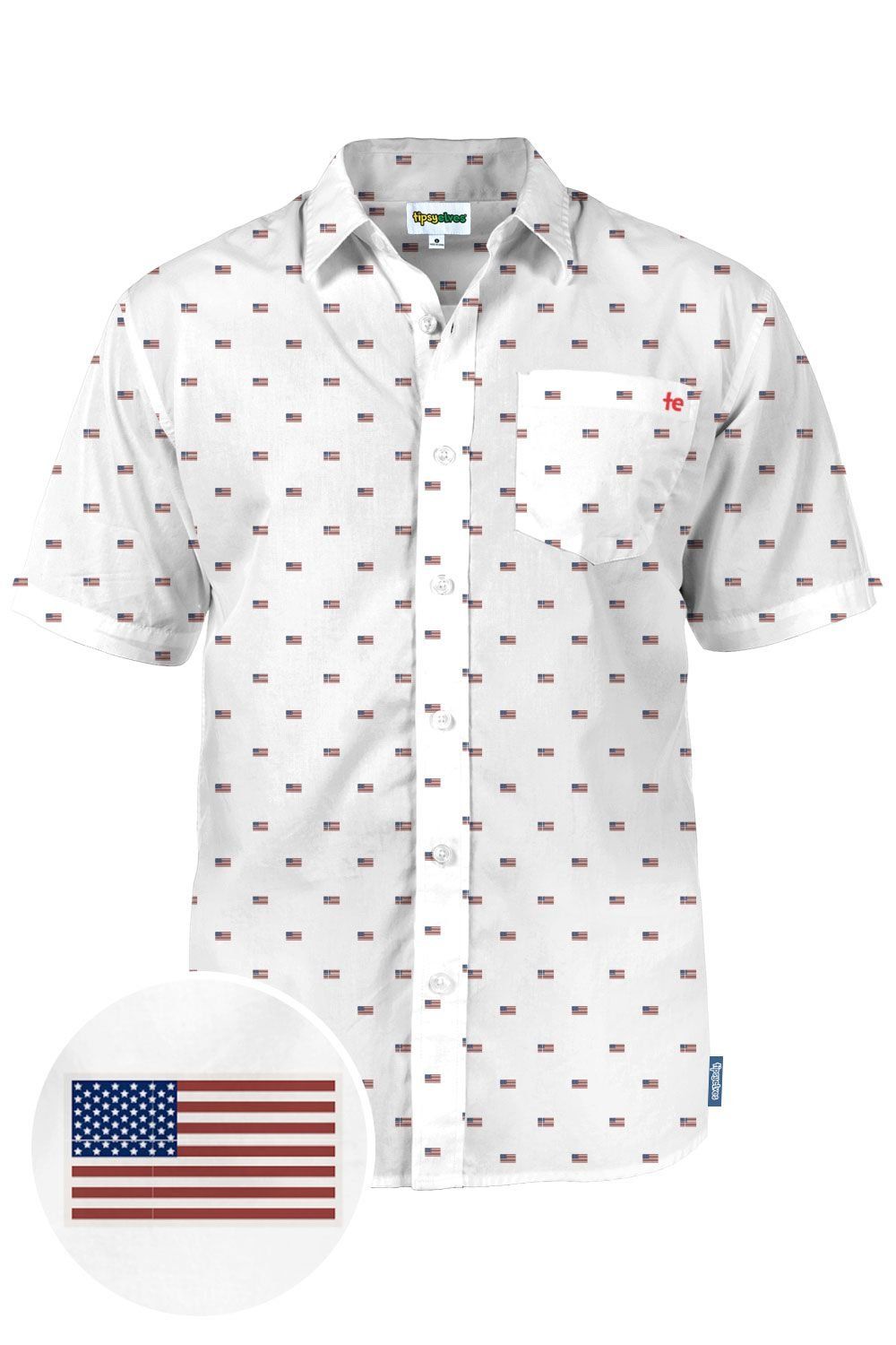 Usa Grand White High Quality Hawaiian Shirt